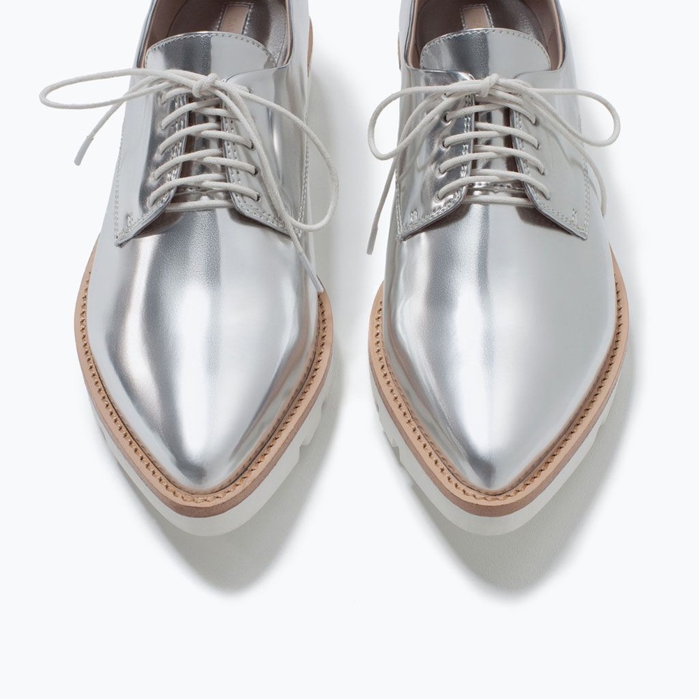 Zara Patent Blucher Oxford 40